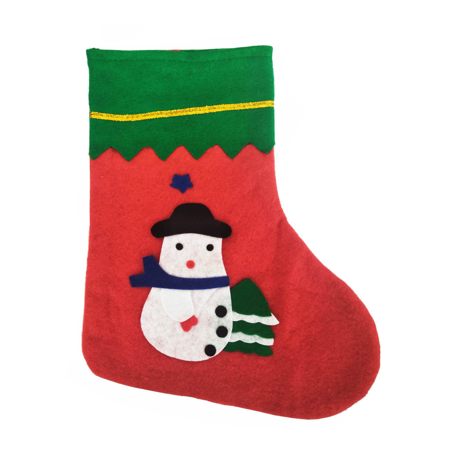 The Holiday Aisle® 14 x 9" Xmas Stocking Sack Santa Christmas Snowman